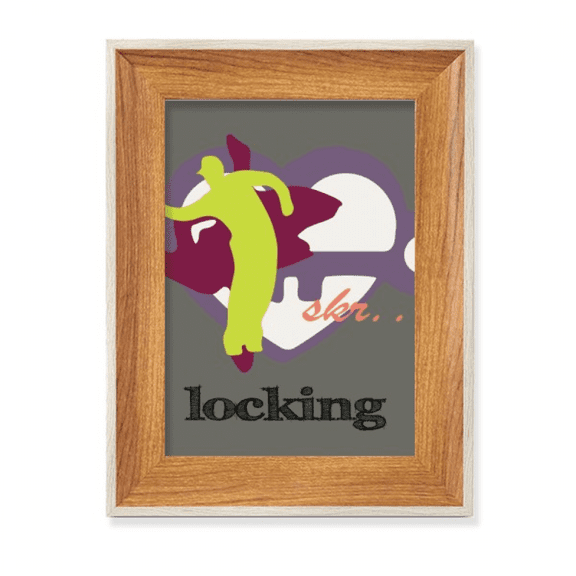 Streetdance Culture Locking Love Lock Desktop Wooden Photo Frame Display Picture Art Painting Multiple Sets