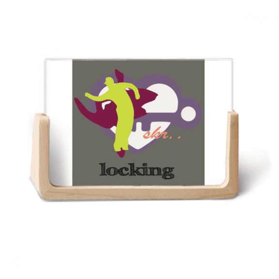 Streetdance Culture Locking Love Lock Photo Wooden Photo Frame Tabletop Display