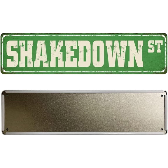 Streets Signs ST AVE DT Shakedown St Retro Road Street Metal Tin Sign Plate Drive Way Man Cave Outdoor Wall Decor Sign Gift 4x16 Inch