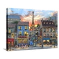 thumbnail image 1 of Art.com Streets of Paris Stretched Canvas Print Wall Art by Dominic Davison, 32" x 24", 1 of 4