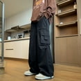 thumbnail image 1 of Streetwear 2024 Spring Summer Casual Men Trousers Solid Color Harajuku Lightweight Cargo Pants Fashion Straight Men's Pants, 1 of 6
