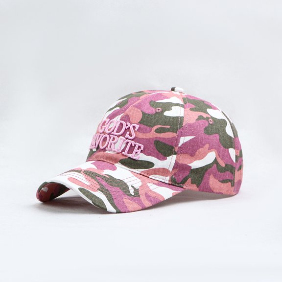 Streetwear Camouflage Baseball Cap, Splatter Wash & Embroidery Unisex Adjustable Hat,adjustable,pink
