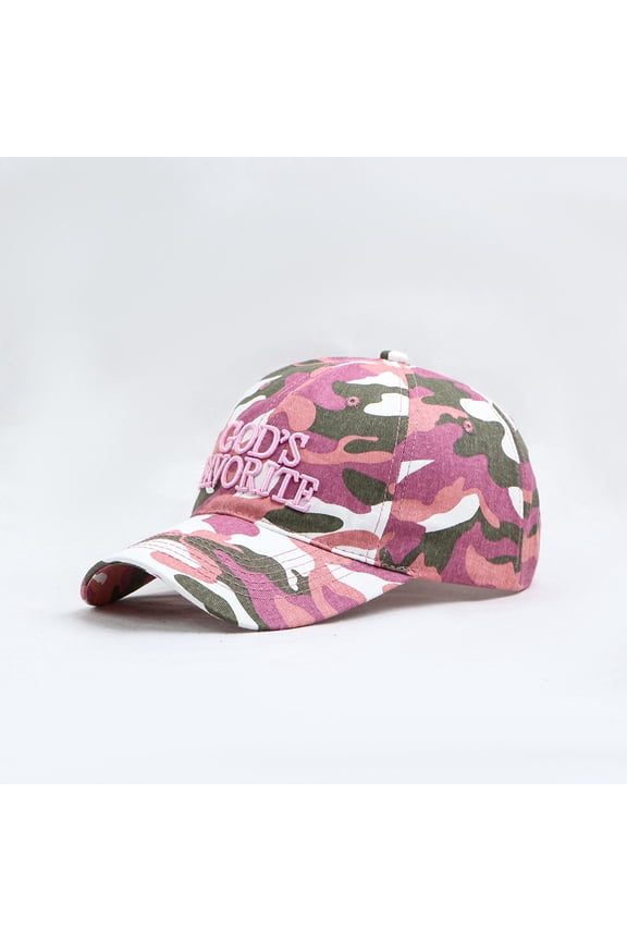 Streetwear Camouflage Baseball Cap, Splatter Wash & Embroidery Unisex Adjustable Hat,adjustable,pink