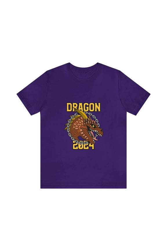 Streetwear Graphic themed Unisex Jersey Short Sleeve Tee Dragon Year 2024