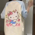 thumbnail image 1 of Streetwear Japanese Sanrio Kawaii Clothes Mixed Colours Hello Kitty Printed Tees Couple Summer O-Neck Short Sleeve Girl Y2K Tops, 1 of 13