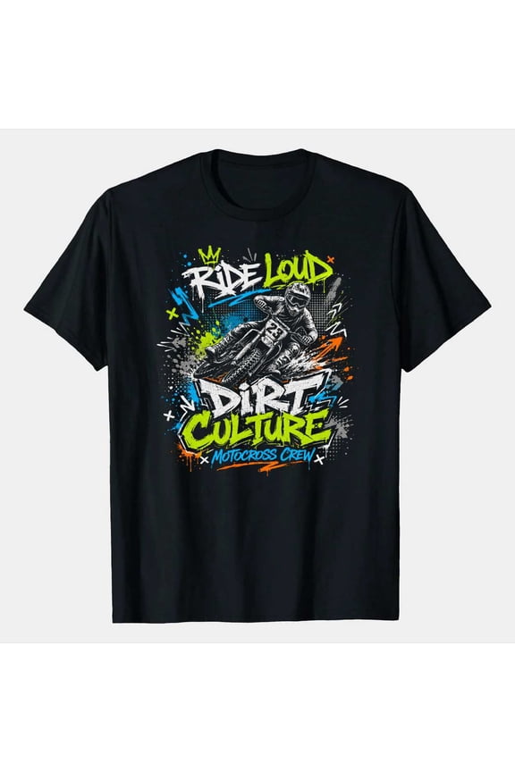 Streetwear Motocross T-Shirt Urban Graffiti Dirt Bike Graphic Tee for Men Women MX Riders Off Road Racing Gift