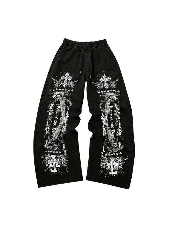 Streetwear Pants Gothic Emo Oversized Graphic Sweatpants Men Baggy Sweatpants Y2K Clothes Men Gym Casual Trousers