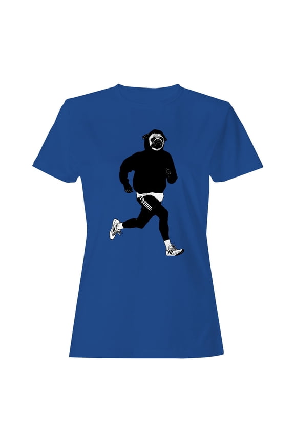 Streetwear Pug in Athletic Gear Women's T-shirt Royal Blue