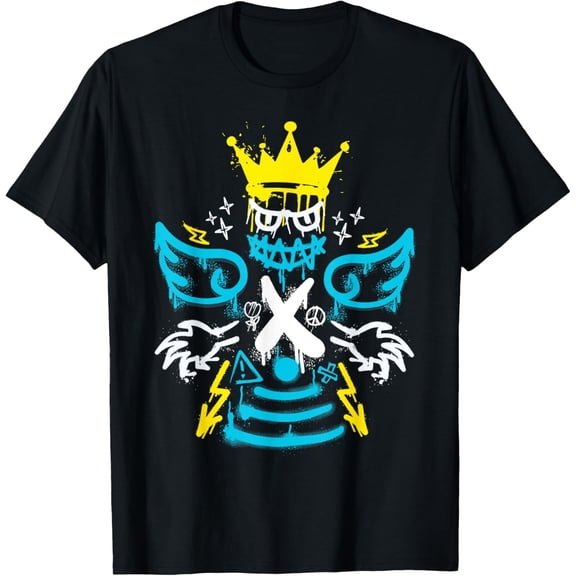 Streetwear Retro Gamma Blue Matching T-Shirt