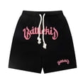 thumbnail image 1 of Streetwear Shorts Women Y2K Letter Print Sweat Shorts Summer Harajuku Oversized Wide Leg Knee Length Casual Short Pants, 1 of 5