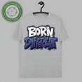 thumbnail image 1 of Streetwear Sneaker Low Diffused Blue Shirt, Cool Footwear Born Different Graphic Tee, 1 of 2