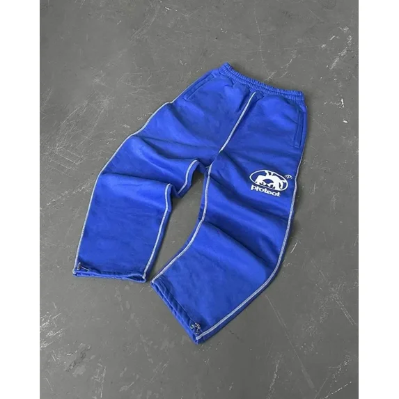 Streetwear Sweatpants Y2K Pants Gothic Hip Hop Retro Graphic Baggy Casual Pants Womens Mens Elastic Waist Jogging Trousers