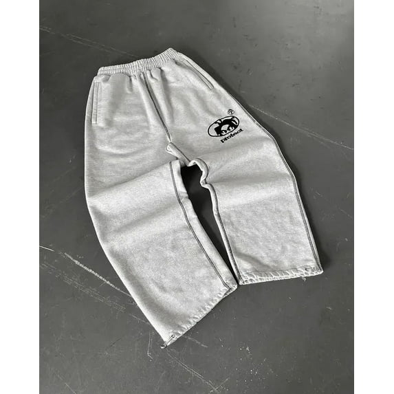 Streetwear Sweatpants Y2K Pants Harajuku Hip Hop Gothic Retro Stripe Baggy Casual Pants Men Women Elastic Waist Jogging Pants