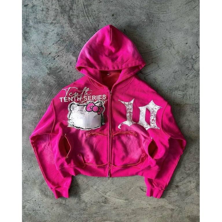 Streetwear Tenthseries Hoodie Y2K Clothes Harajuku Hop Streetwear Tenthseries Hoodie Y2K Clothes Harajuku Hop