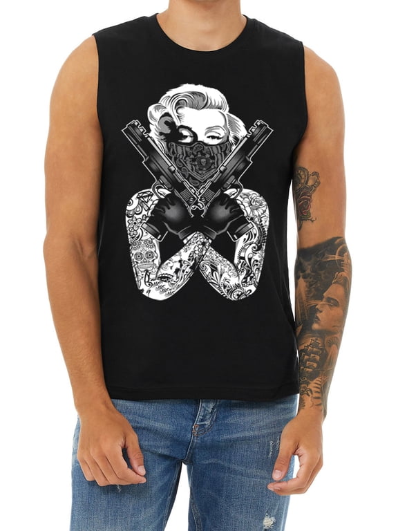 Streetwear Urban Design T-shirt Mens Cut Off Shirts Muscle Shirts Graphic Tees