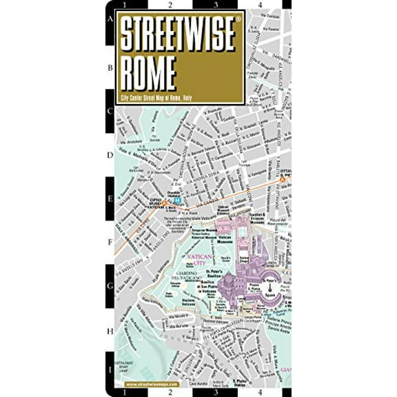 Pre-Owned Streetwise Rome: City Center Street Map of Rome, Italy