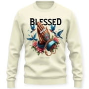 Streetz Iz Watchin Men Blessed Crewneck Cream