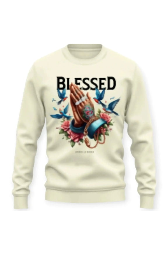 Men Blessed Crewneck (Cream)
