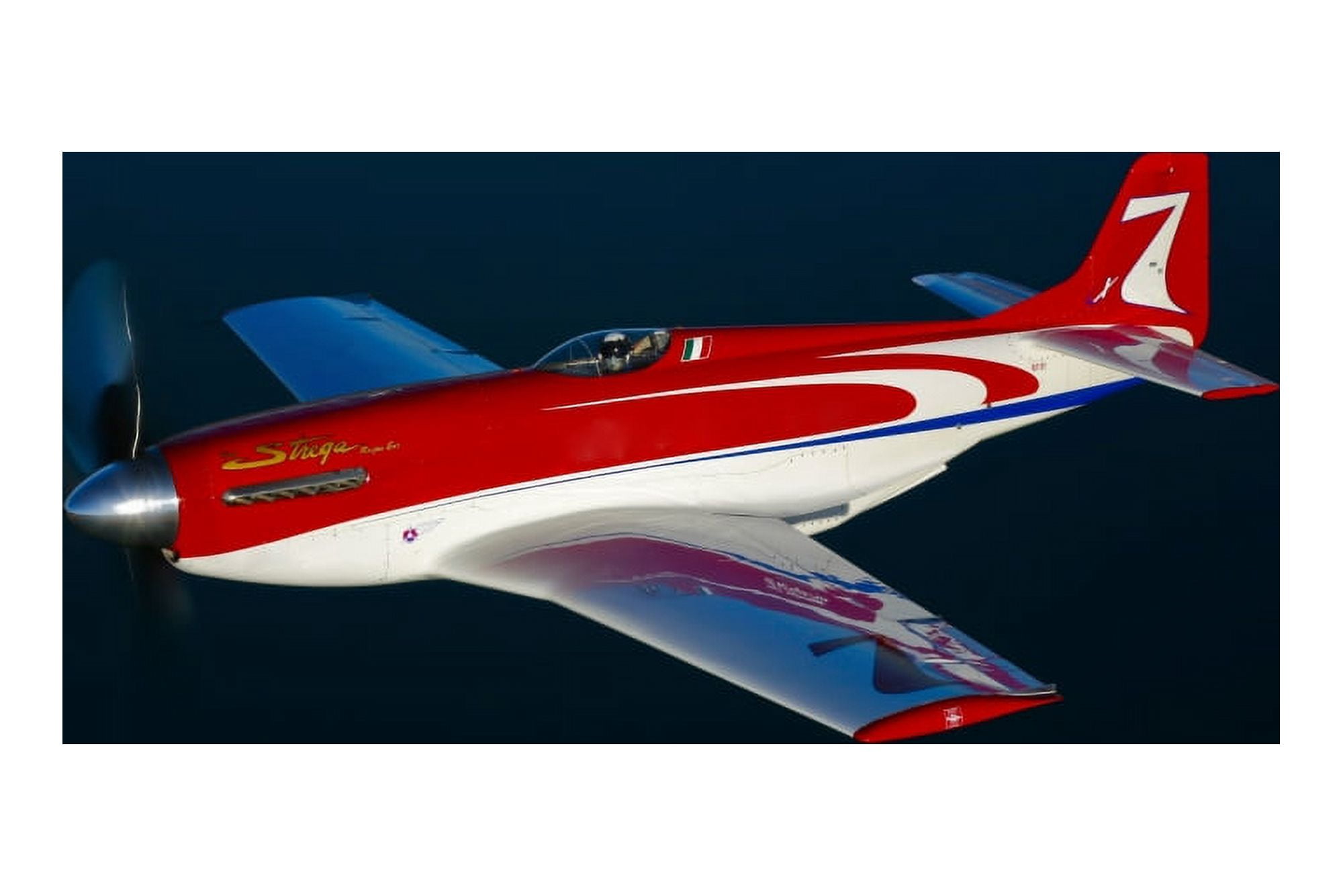 Strega a highly modified P-51D Mustang used in unlimited air racing Canvas Art - Scott GermainStocktrek Images (35 x 23)