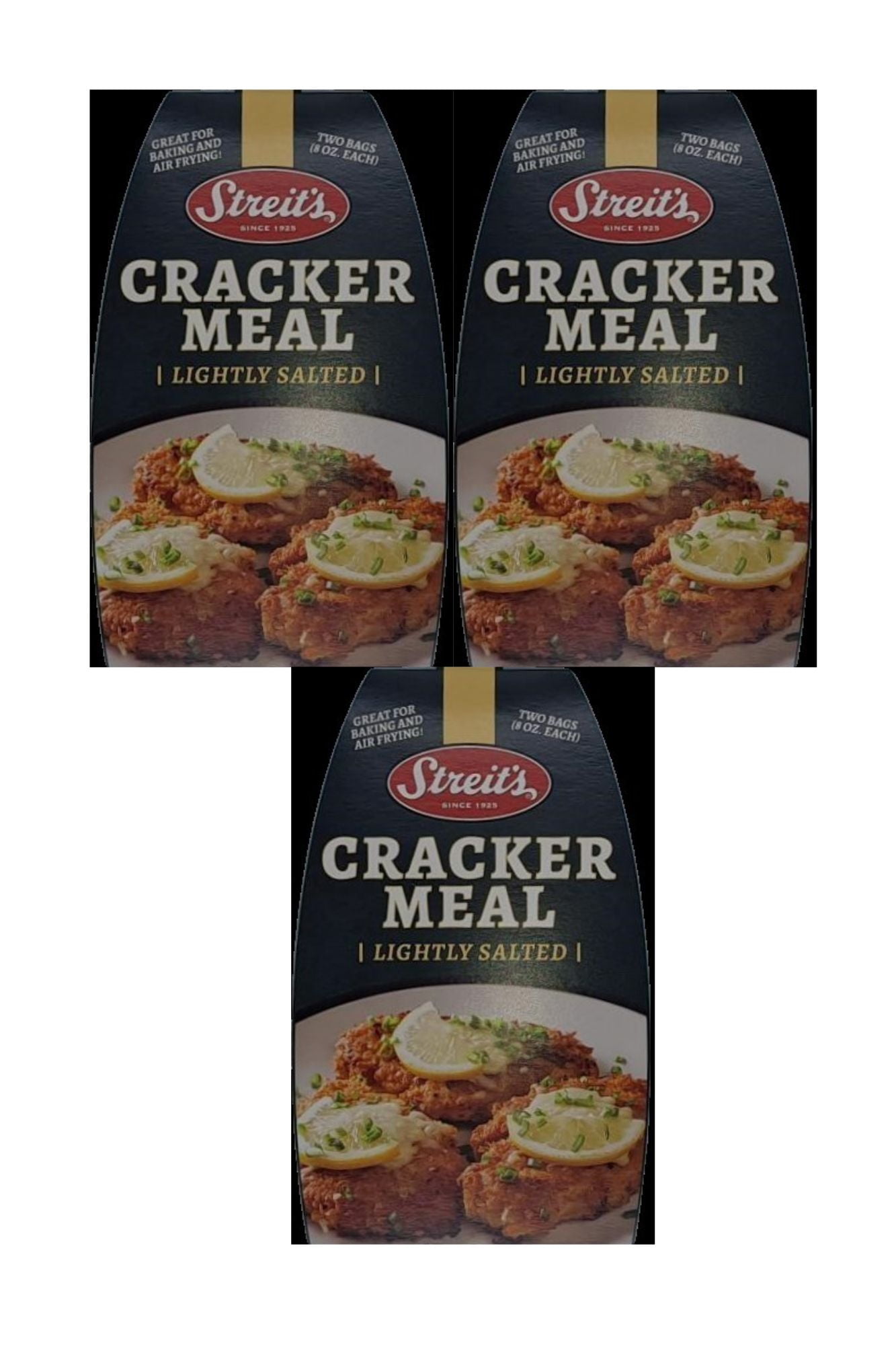 Streit's - Cracker Meal - Lightly Salted  - Coating Mix - 16 oz ( Pack of 3 )
