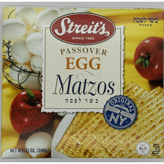 Streit's Egg Matzo Kosher Crackers,12 oz. 6 Pack