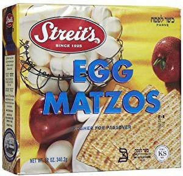 Streit's Egg Matzo Kosher Crackers,12 oz. 6 Pack