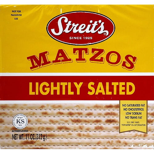 Streit's Lightly Salted Matzos, 11 oz, (Pack of 12)