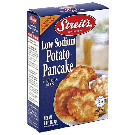 Streit's Low Sodium Potato Pancake Latkes Mix, 6 oz, Pack of 12