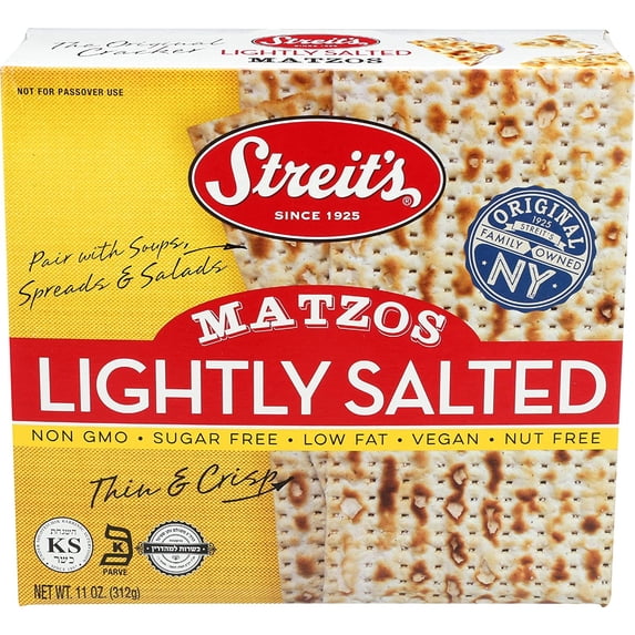 Streits, Lightly Salted Matzo, 11 Ounce. ( Pack Of 3.)