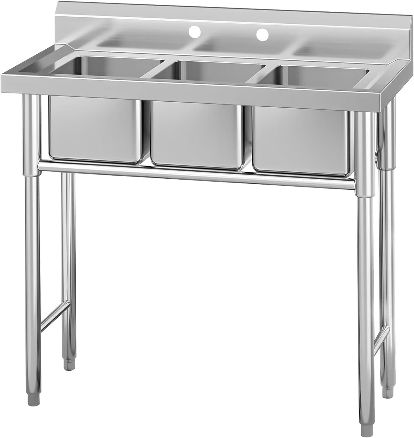 Strelect Free Standing Commercial Kitchen Sink Outdoor Sink Stainless