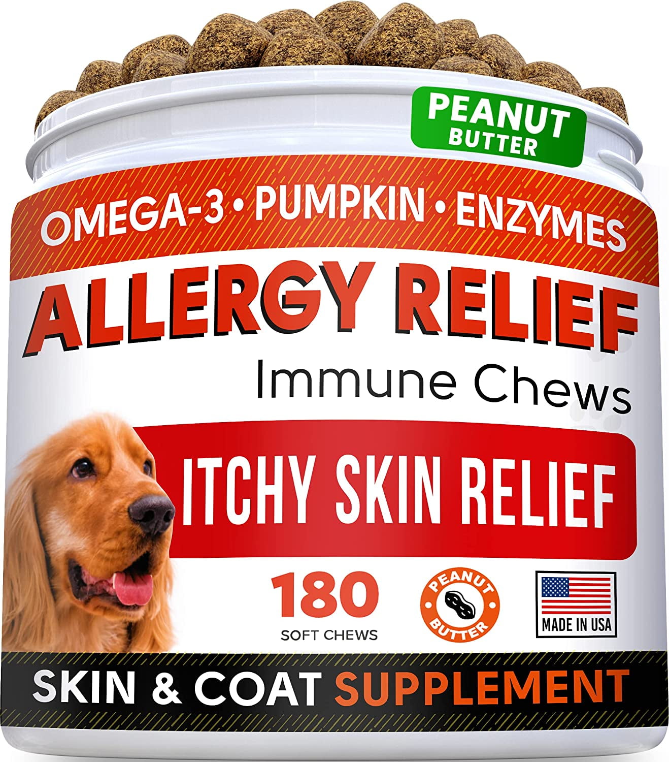 Dog allergic clearance to peanut butter