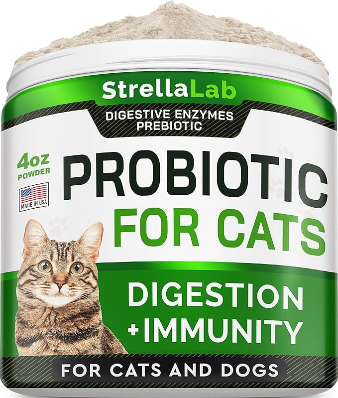 StrellaLab Cat Probiotic Powder — Probiotics for Cats with Diarrhea