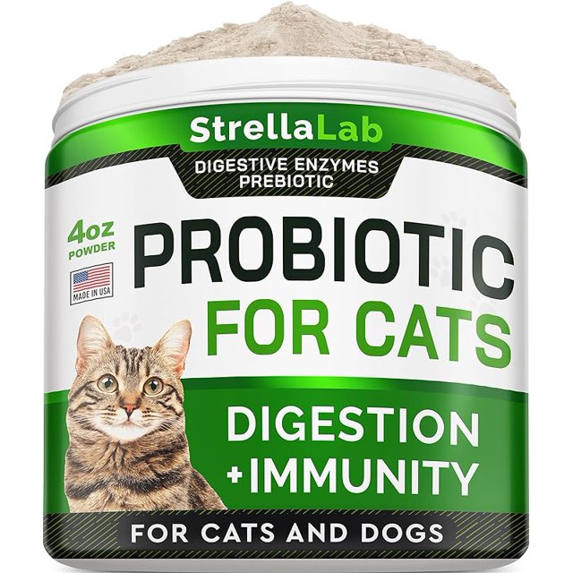 StrellaLab Cat Probiotic Powder — Probiotics for Cats with Diarrhea