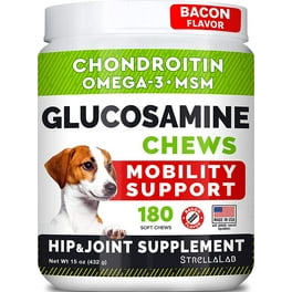 StrellaLab Glucosamine Joint Chewables Hip Supplements Pain Relief for Dogs Cats 180 Soft Chews 15 oz Walmart