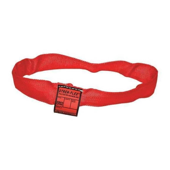 Stren-Flex Round Sling,Endless,Red,8ft. L,Polyester STRERS5-08