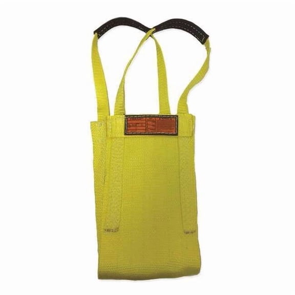 Stren-Flex Synthetic Web Sling, Type 9, 4 ft L, 6 in W, Nylon, Yellow LB1-906-04