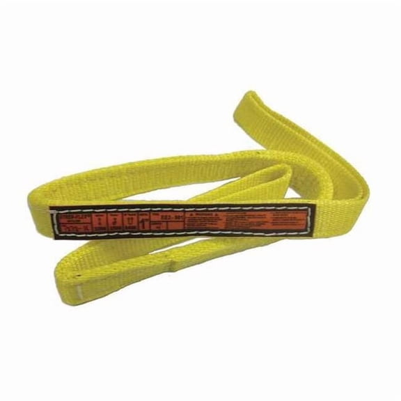 Synthetic Web Sling, Type 3, 6 ft L, 1 in W, Nylon, Yellow EEF-4-901-06