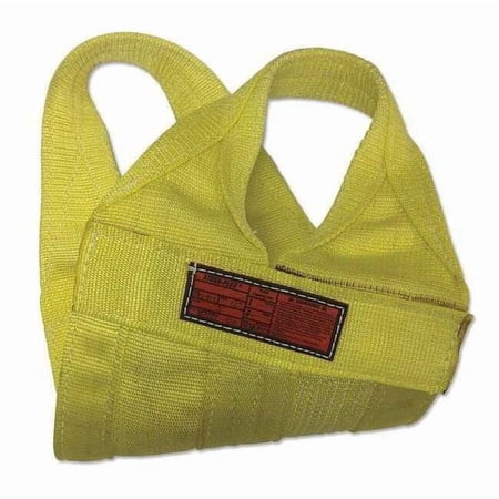 Stren-Flex Synthetic Web Sling, Type 8, 6 ft L, 6 in W, Nylon, Yellow WB1-906-06