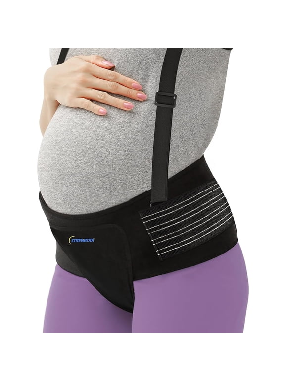 Pregnancy & Maternity Belt with Compression Groin Band - For Hernia, Pelvic Floor Pain Prolapse Belly Band with Groin Straps Uterine Prolapse (Large)