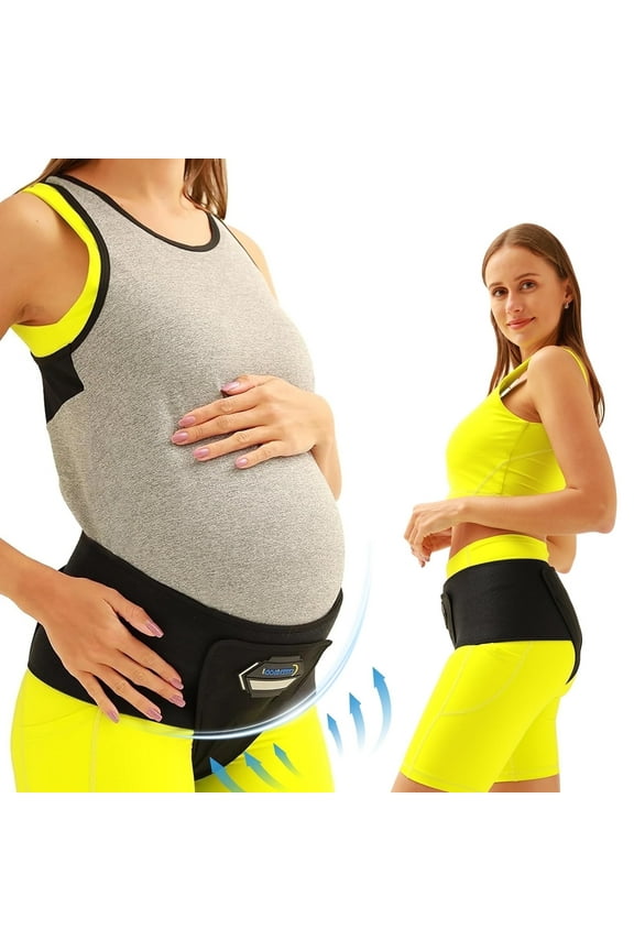 Pregnancy & Maternity Belt with Compression Groin Band - For Hernia, Pelvic Floor Pain Prolapse Belly Band with Groin Straps Uterine Prolapse (Medium)
