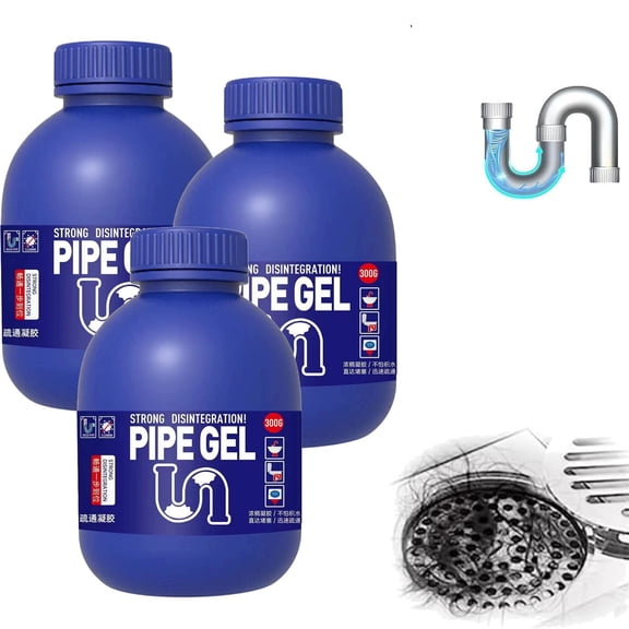 Strength Drains Cleaner 3 Pack under $5! Yrmaups Strength Drain Cleaner, 300ml Powerful Pipe Unclogger, Dissolves Grease Hair Soap Scum, Fast Acting Clog Remover, Safe for All Pipes