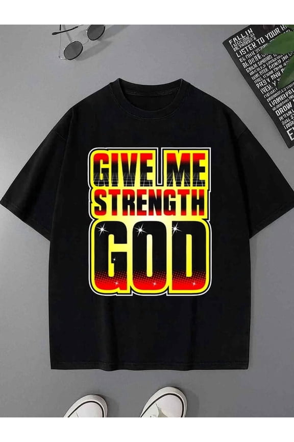 Strength God Tee mens lover 180G 100% Cotton black taylor y2k Classic Unisex Shirt Printed tshirts Retro Unisex Shirt Graphic Tee tshirts Fashion Unisex Shirt Printed tshirts