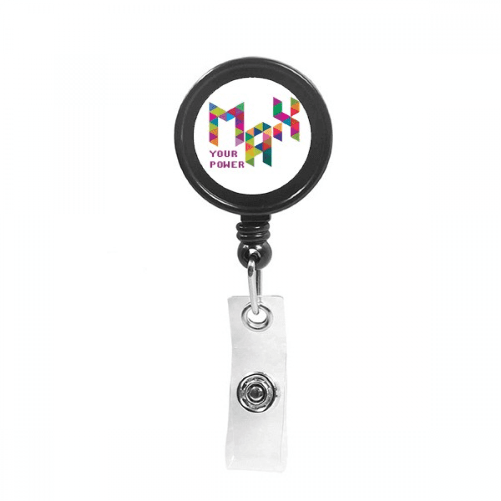 Strength Hope  Art Deco  Fashion Retractable Keychain Badge Holder ID Badge