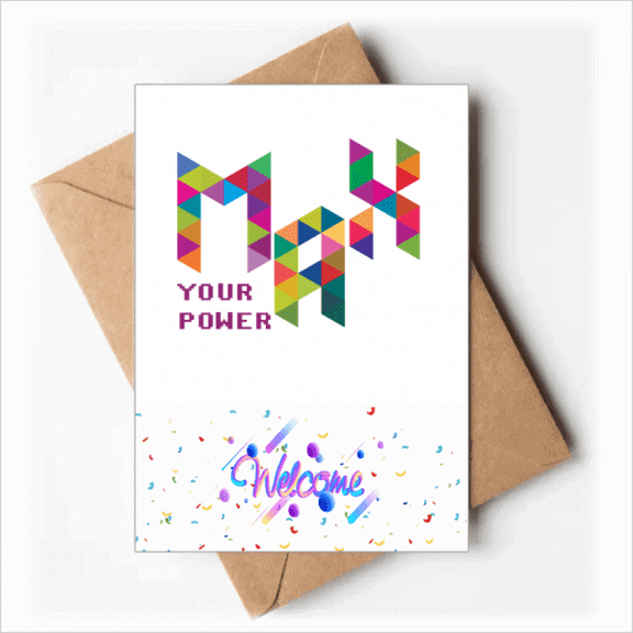 Strength Hope Art Deco Fashion Welcome Back Greeting Cards Envelopes Blank