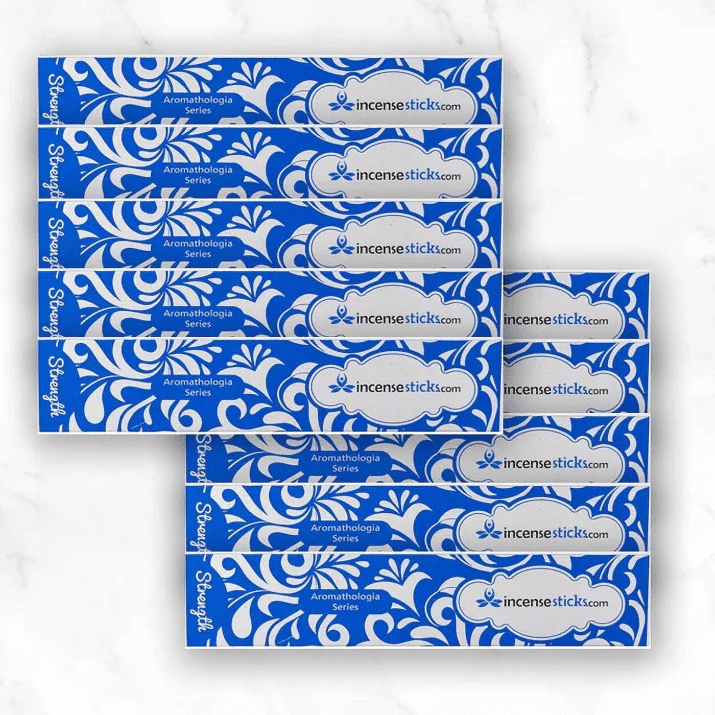 Strength Incense 8" 12 Sticks, 10 Packs ,12 Incense Sticks per Pack, Bergamot Incense Blend