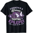 thumbnail image 1 of Strength Is A Woman Fighting Epilepsy T-Shirt, 1 of 4