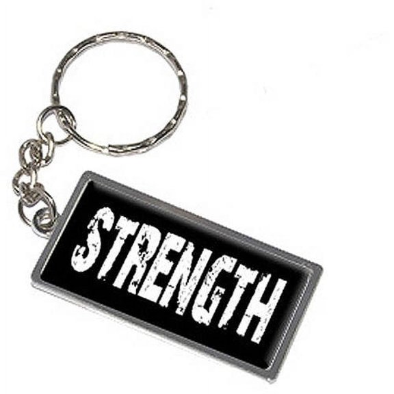 Strength Keychain Key Chain Ring