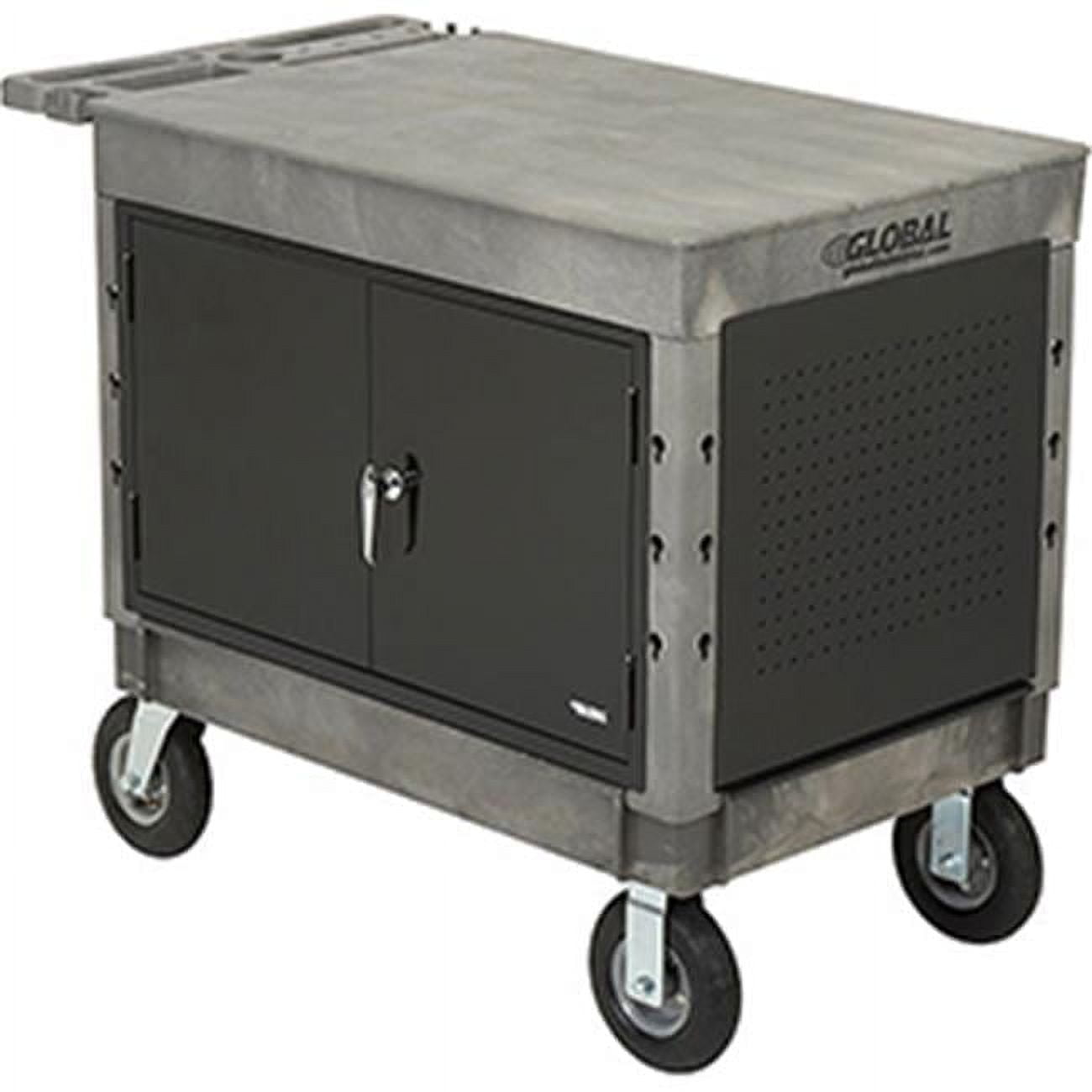 Strength Plastic 2 Flat Shelf Maintenance & Utility Cart, 44 x 25.5, 8 ...