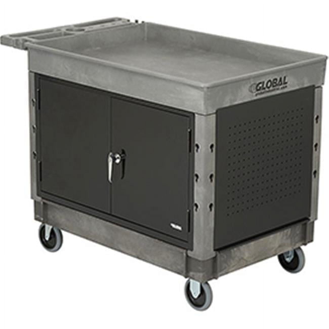 Strength Plastic 2 Tray Shelf Maintenance & Utility Cart, 44 x 25.5, 5 ...