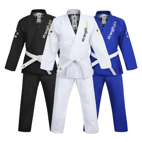 Strength Pro BJJ Gi Men Brazilian Jiu Jitsu Gi IBJJF Approved & Lightweight Preshrunk Fabric Kimono BJJ jujitsu Women Gi